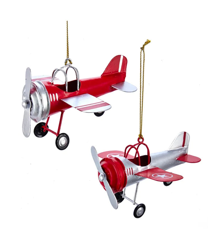 Metal Airplane Ornament (Single) - Random Color