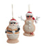Sand Santa or Snowman Ornament (Single) - Random Style