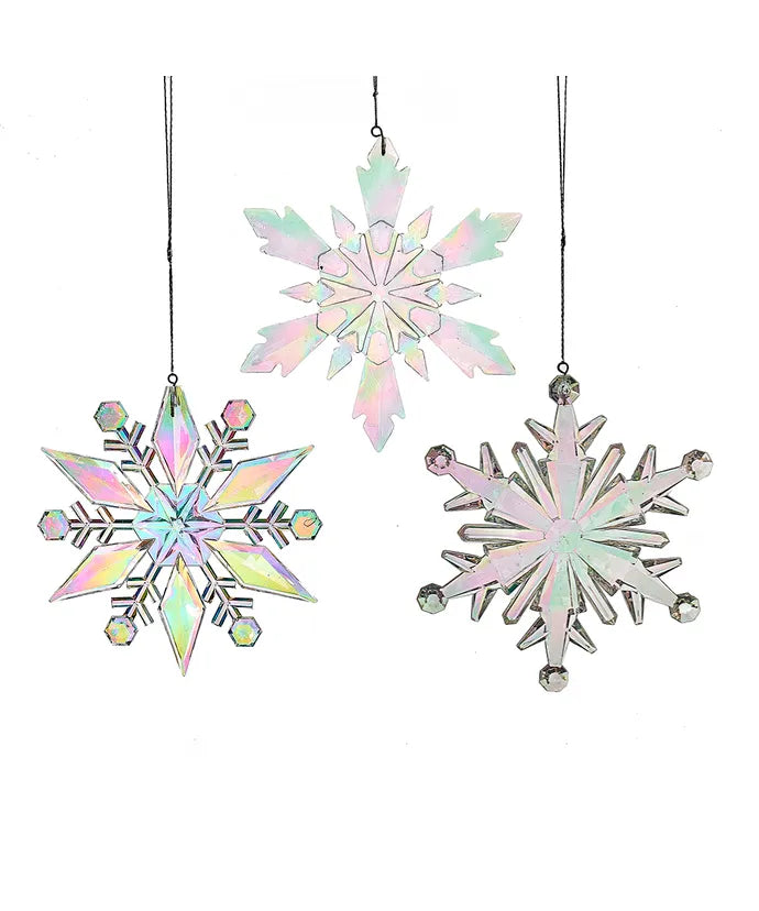 Opalescent Snowflake Ornament (Single) - Random Style