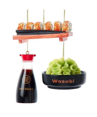 Wasabi, Soy Sauce, or Sushi Ornament (Single) - Random Style