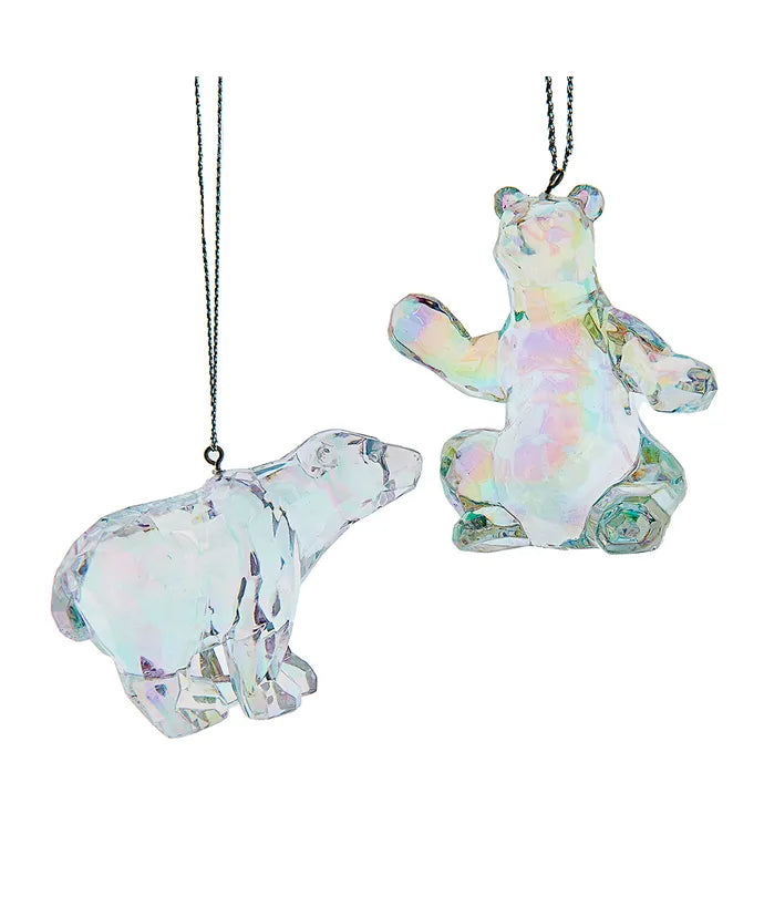 Acrylic Opalescent Bear Ornament (Single) - Random Style
