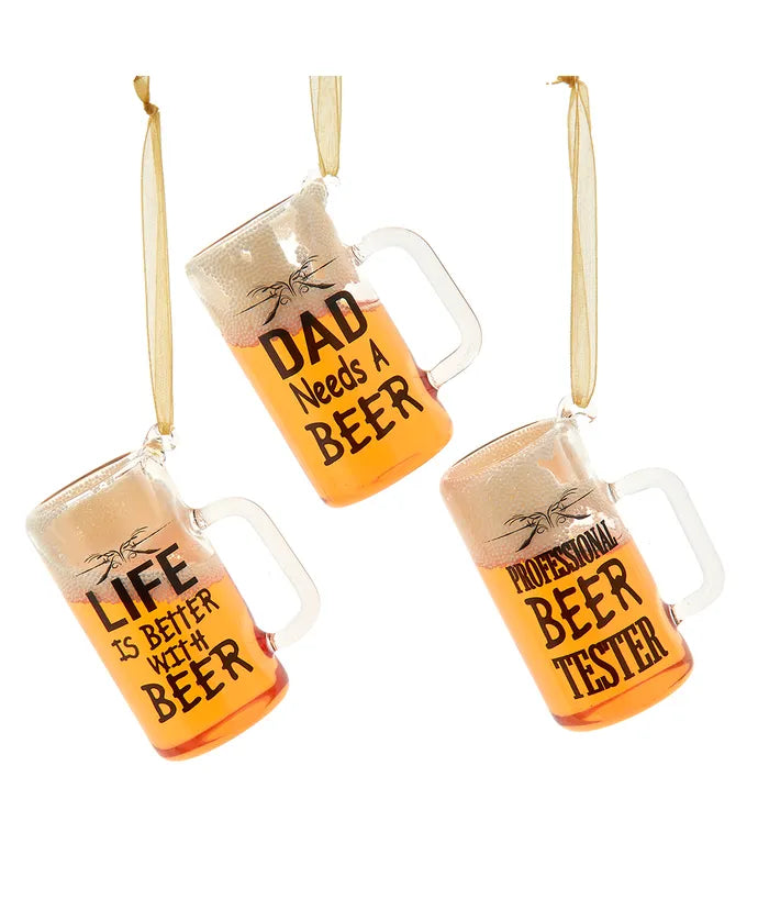 Beer Mug With Sayings Ornament (Single) - Random Style