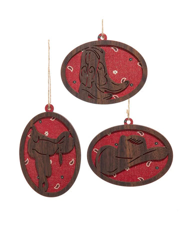 Red Cowboy Gear Ornament (Single) - Random Style