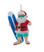 Surfing Santa Ornament