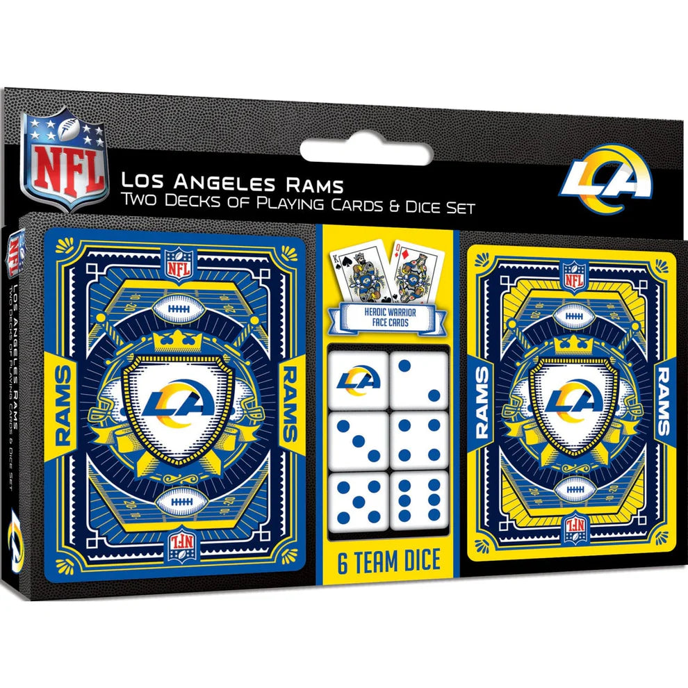 Los Angeles Rams NFL 2-Pack Playing Cards & Dice Set