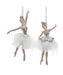 Silver and White Ballerina Ornament (Single) - Random Style
