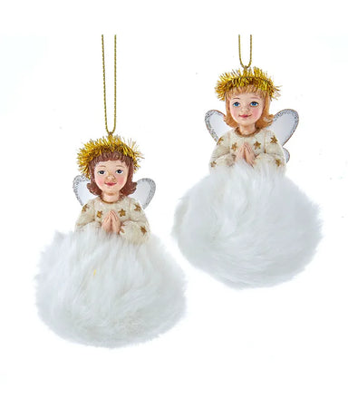 German Style Fluffy Angel Ornament (Single) - Random Style
