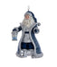 Blue and Silver Santa Ornament