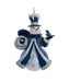 Blue & Silver Snowman Ornament
