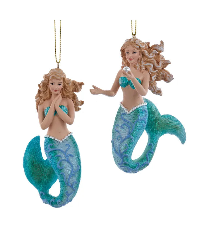 Undersea Blue & Green Mermaid Ornament (Single) - Random Style