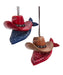 Cowboy Hat with Bandana Ornament (Single) - Random Color