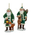Winter Green Santa With Deer or Fox Ornament (Single) - Random Style
