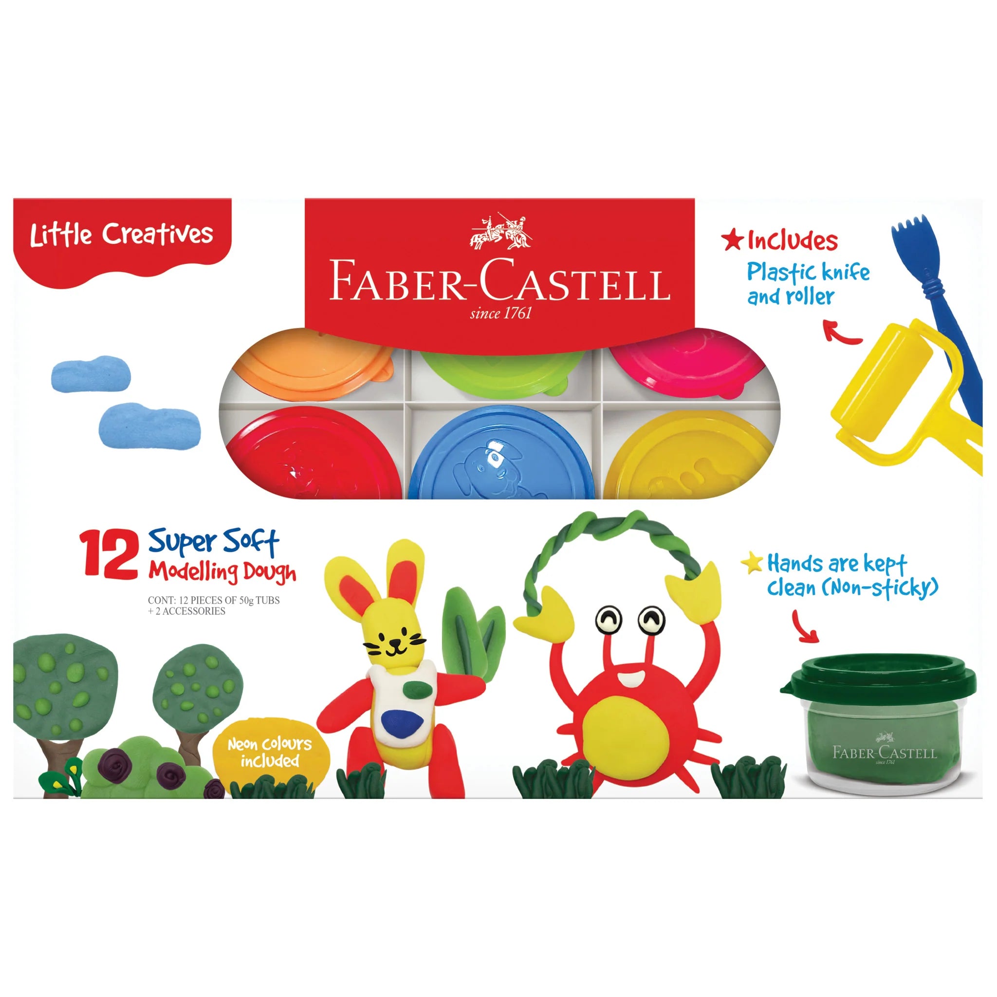 Faber-Castell Super Soft Modeling Dough - 12 Colors