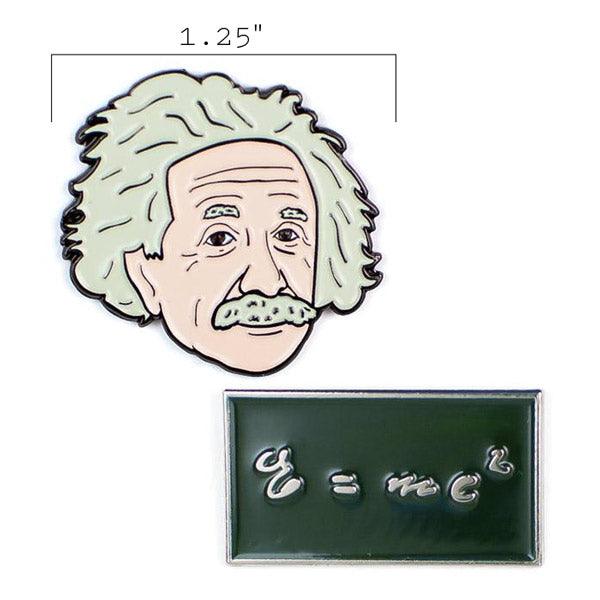 Einstein & E=mc² Enamel Pin Set