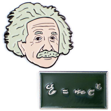 Einstein & E=mc² Enamel Pin Set