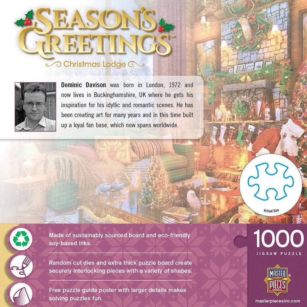 Seasons Greetings Christmas Lodge 1000 Piece Puzzle