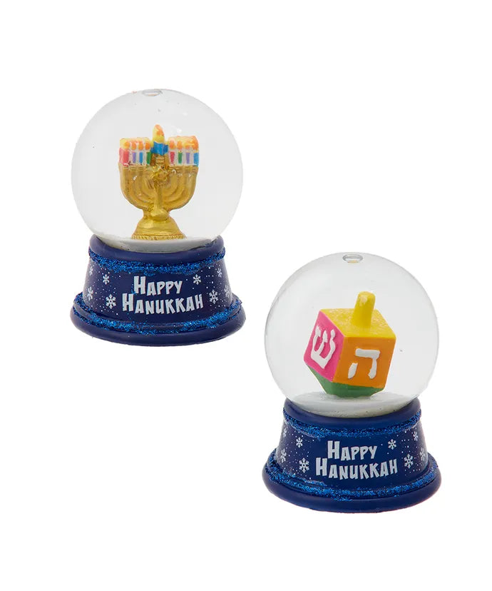 Hanukkah Menorah Or Dreidel 45mm Water Globe (Single) - Random Style