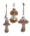 Rustic Glam Mushroom Glass Ornament (Single) - Random Style