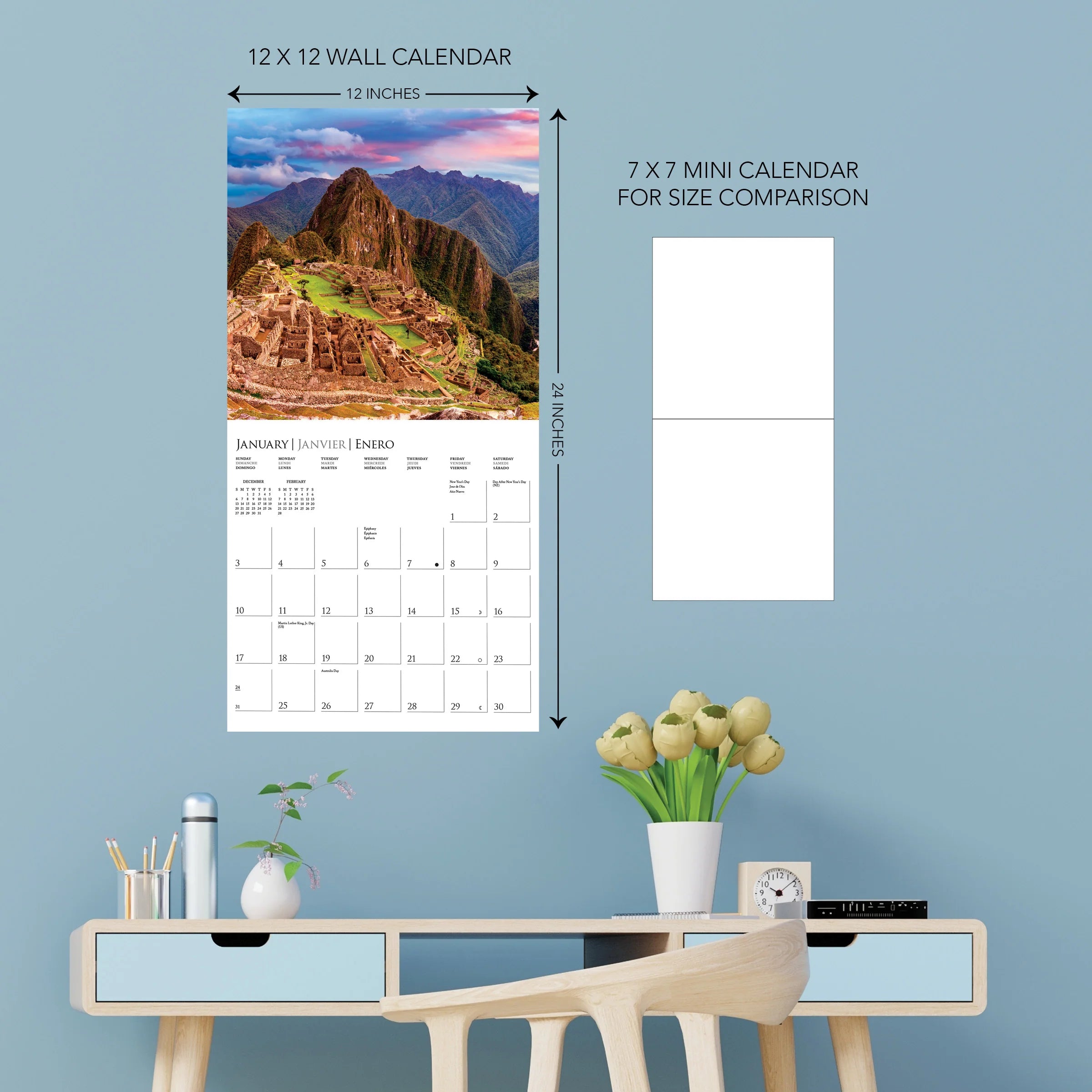 GRPH Wonders of the World 2027 Wall Calendar