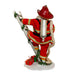 Fabriché 11.5" Fireman Santa On Ladder Figurine