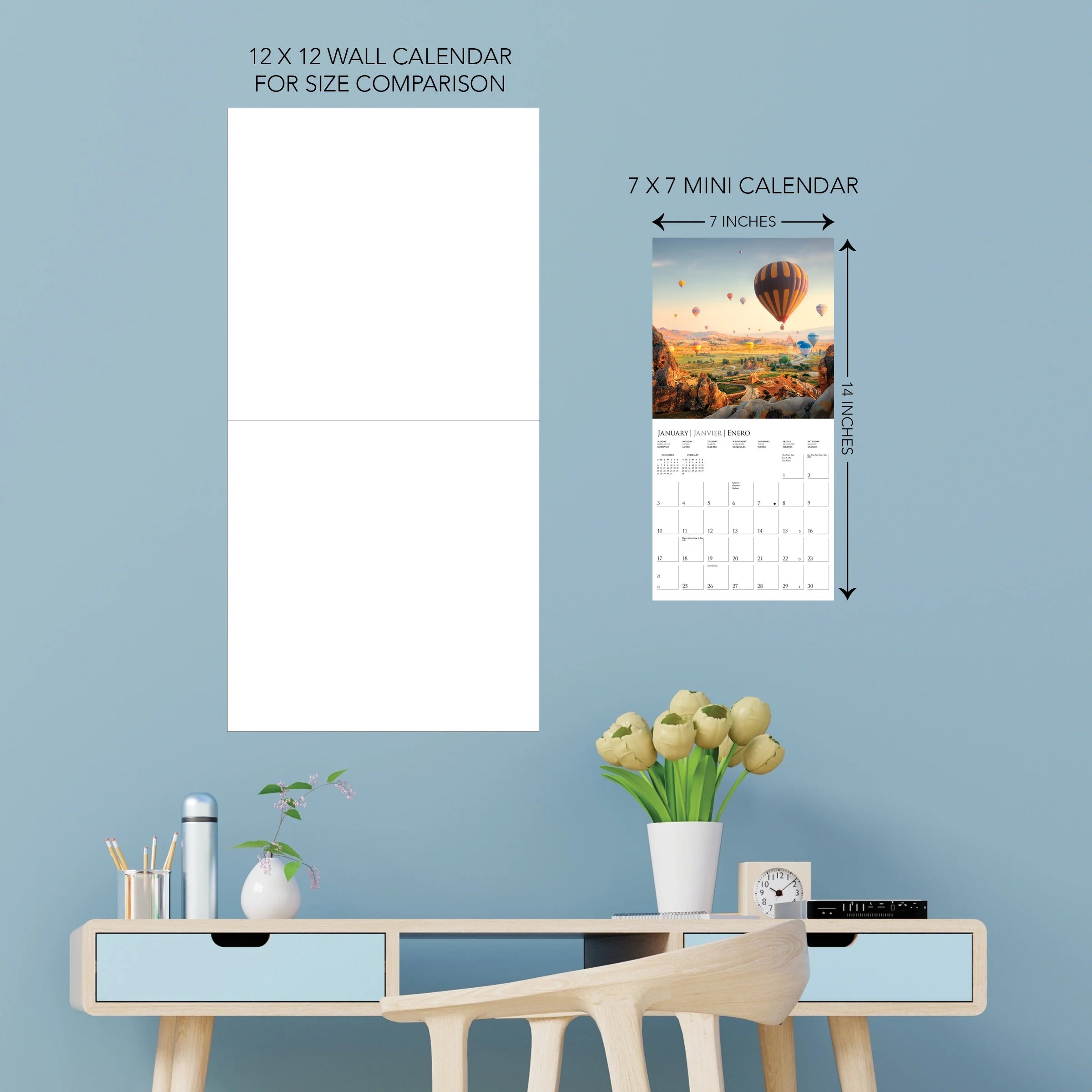 GRPH Passport to the World 2027 Mini Wall Calendar