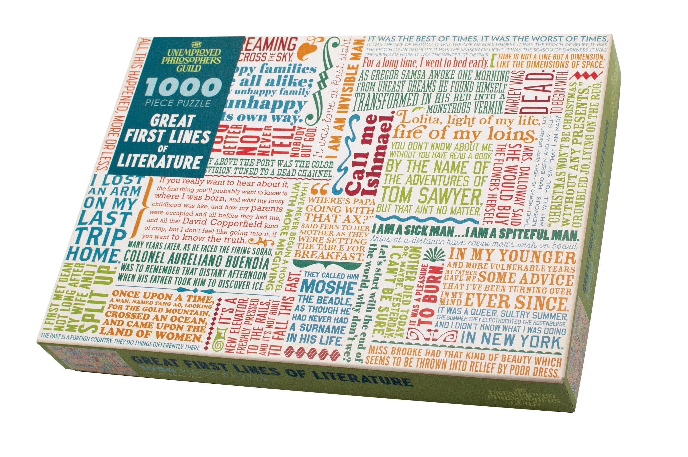 First Lines of Literature 1000 Piece Puzzle