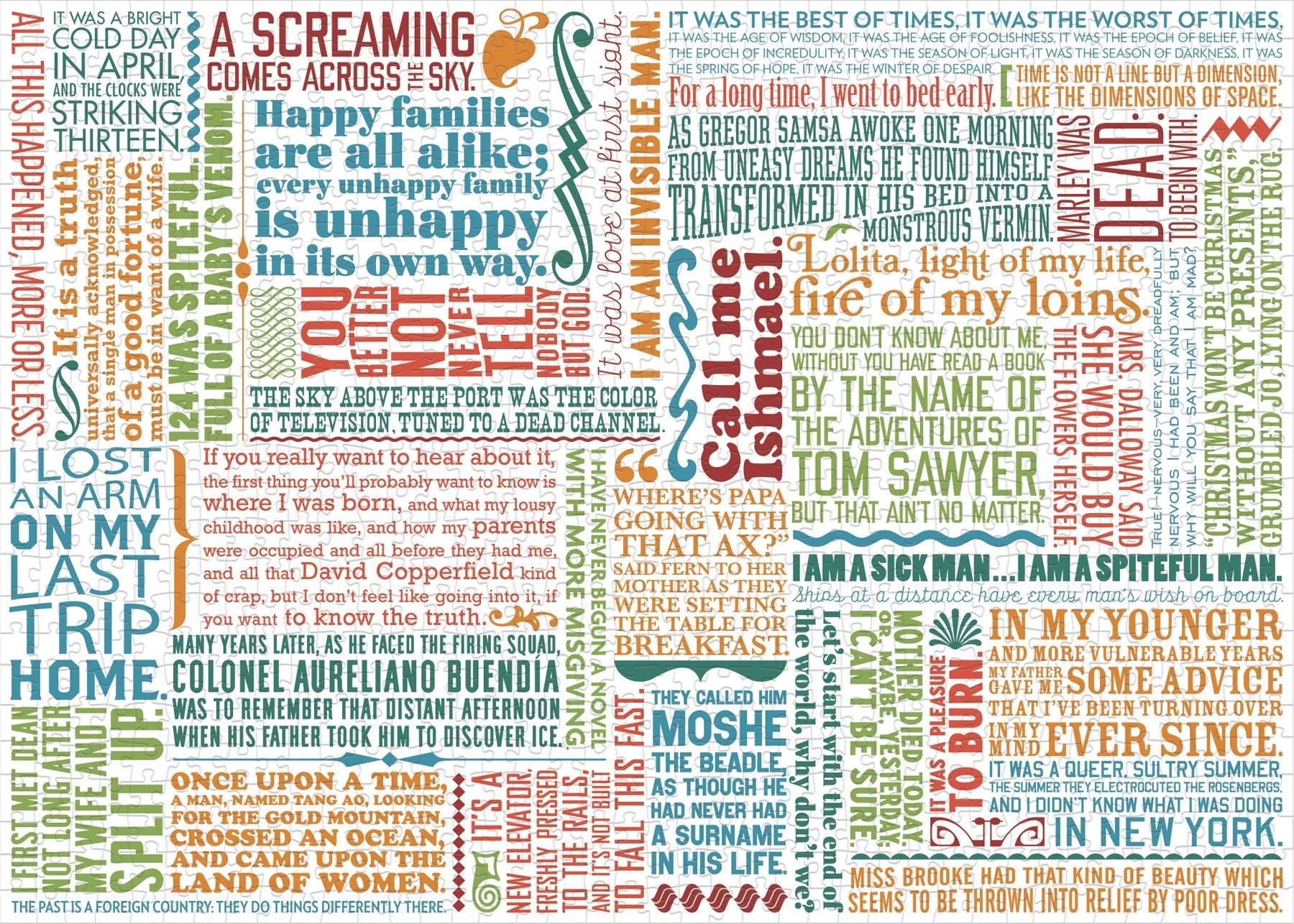 First Lines of Literature 1000 Piece Puzzle
