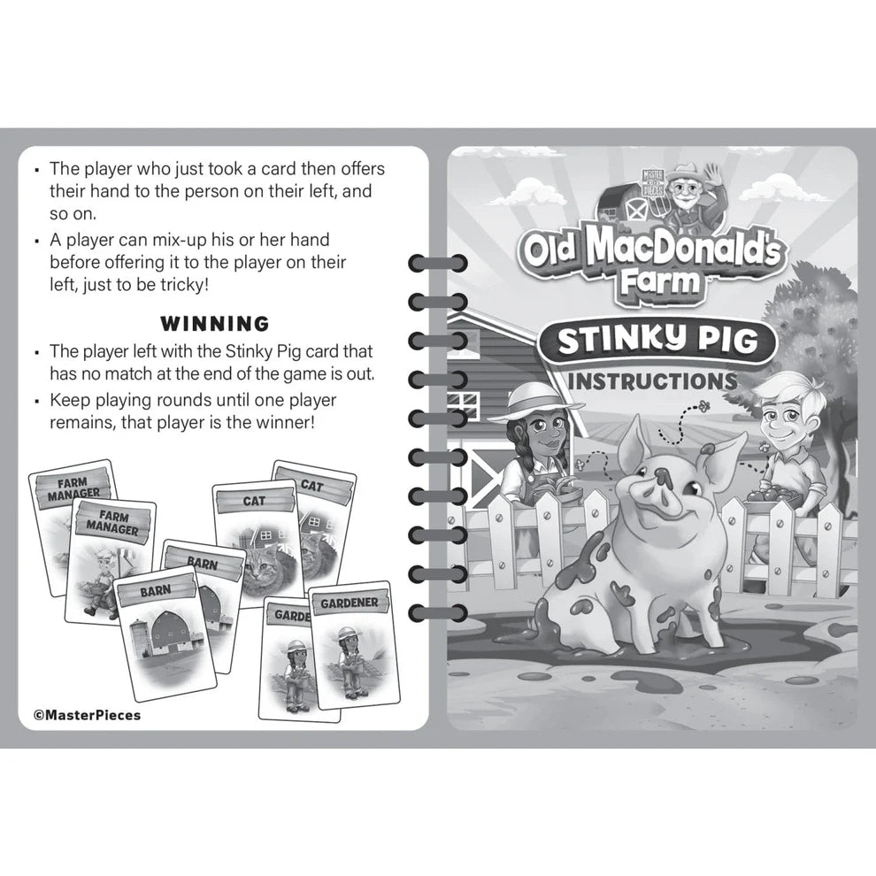 Old MacDonalds Farm Stinky Pig Card Game