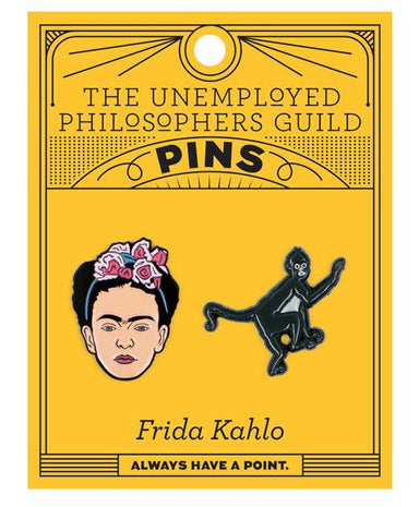 Frida Kahlo & Monkey Enamel Pin Set