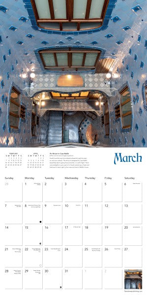Gaudí 2027 Wall Calendar