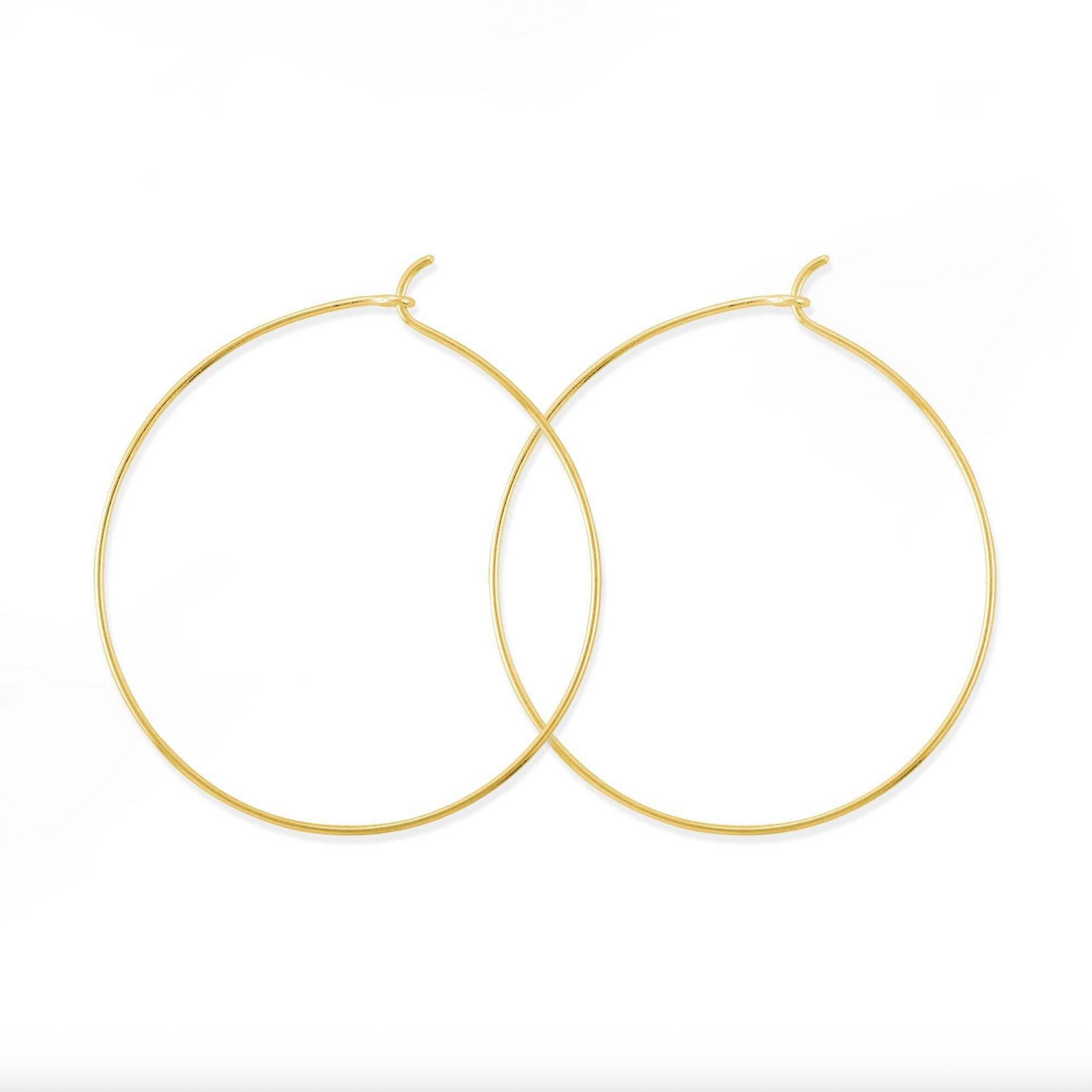 Boma Aiko Hoop Earrings 1.5" - Gold