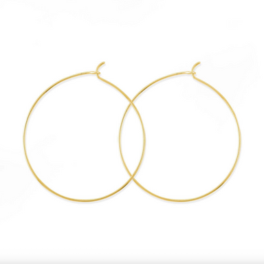 Boma Aiko Hoop Earrings 1.5" - Gold