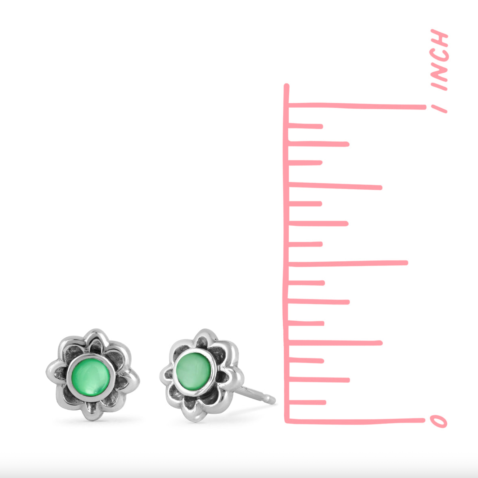 Boma Bohemian Green Mother of Pearl Flower Stud Earrings