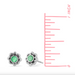 Boma Bohemian Green Mother of Pearl Flower Stud Earrings