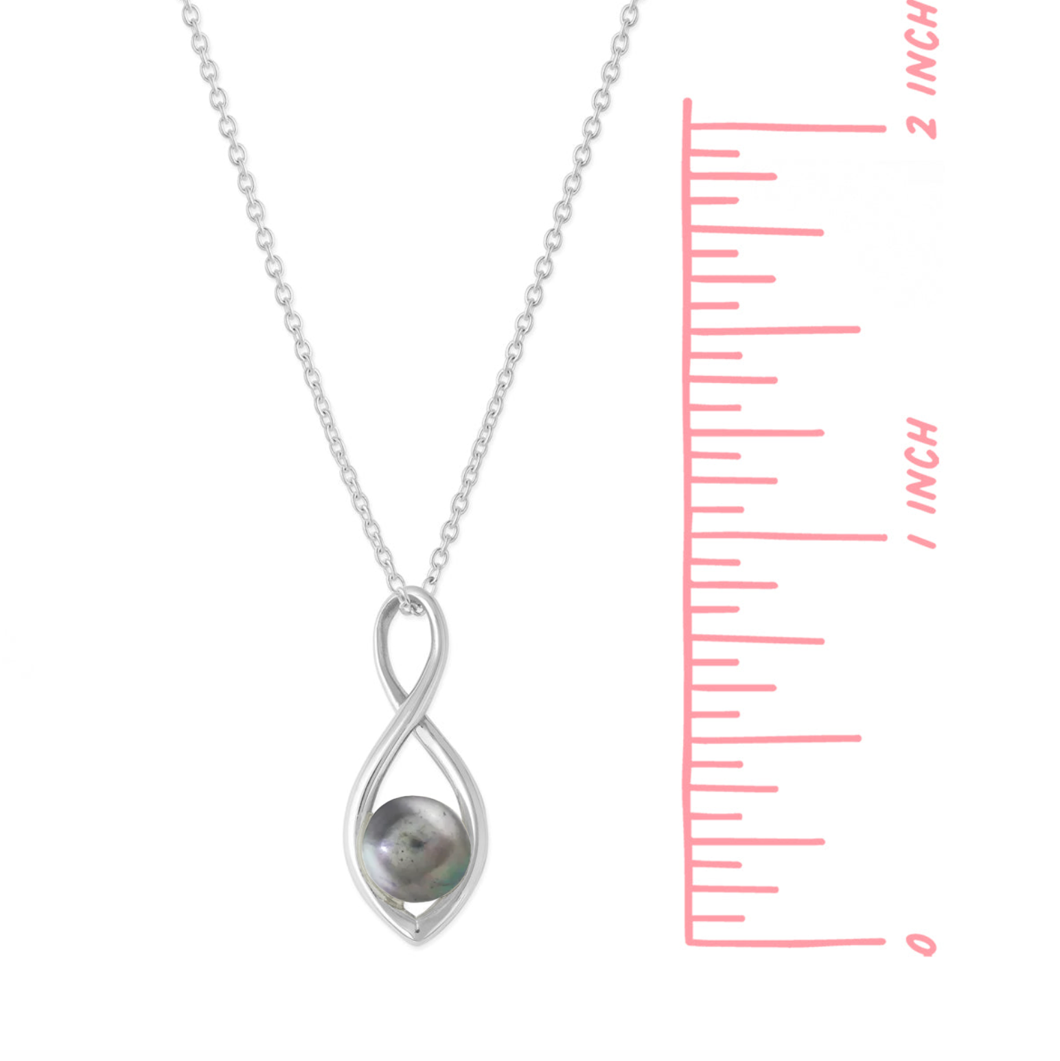 Boma Twisting Grey Pearl Necklace