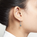 Boma Twisting Pearl Earrings - Grey