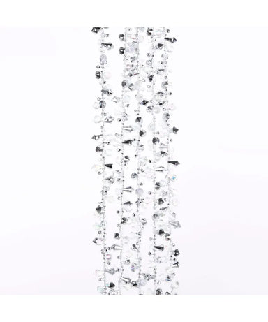 Iridescent and Silver Beaded Garland - 9'