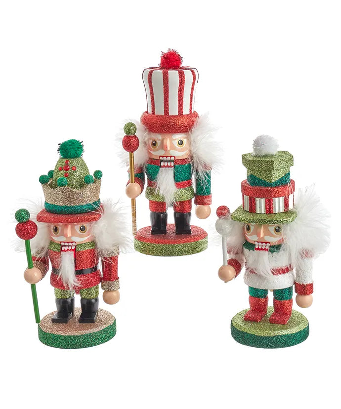 Kurt Adler Nutcracker 7" Red, White, Green (Single) - Random Style