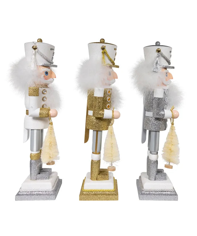 Nutcracker 15" White, Gold, or Silver (Single) - Random Style