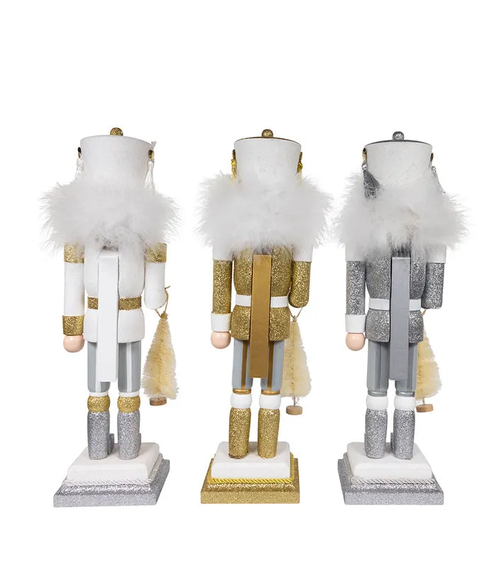 Nutcracker 15" White, Gold, or Silver (Single) - Random Style
