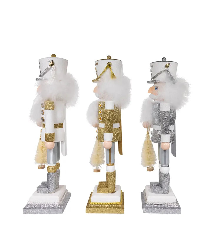 Nutcracker 15" White, Gold, or Silver (Single) - Random Style