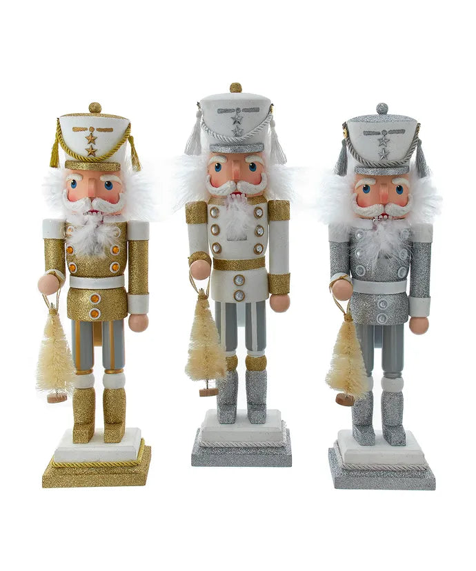 Nutcracker 15" White, Gold, or Silver (Single) - Random Style