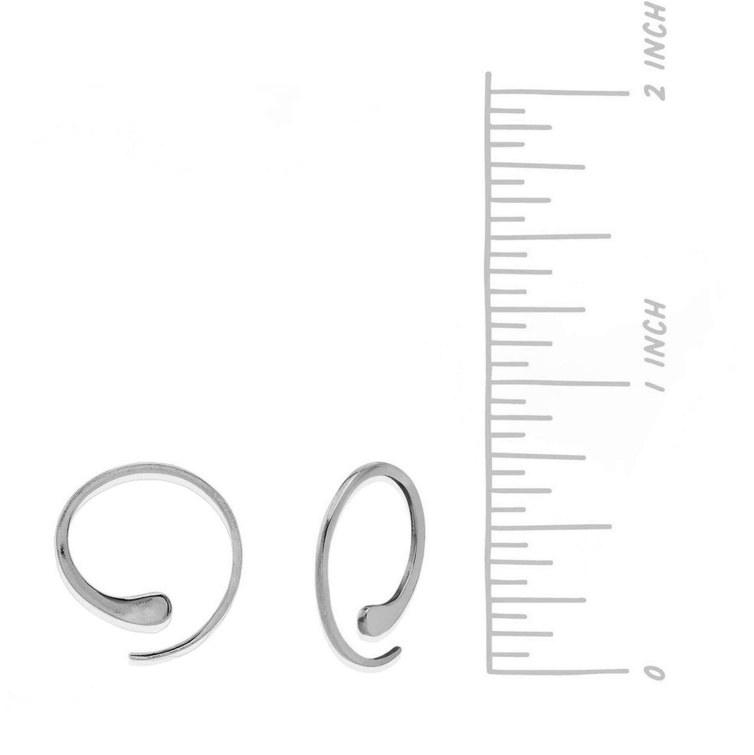Boma Essential Pull Through Hoops 0.8" - Silver