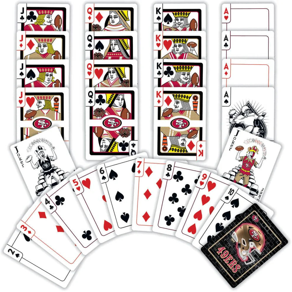 San Francisco 49ers NFL Neon Playing Cards