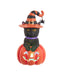 Halloween Black Cat on Pumpkin LED Figurine