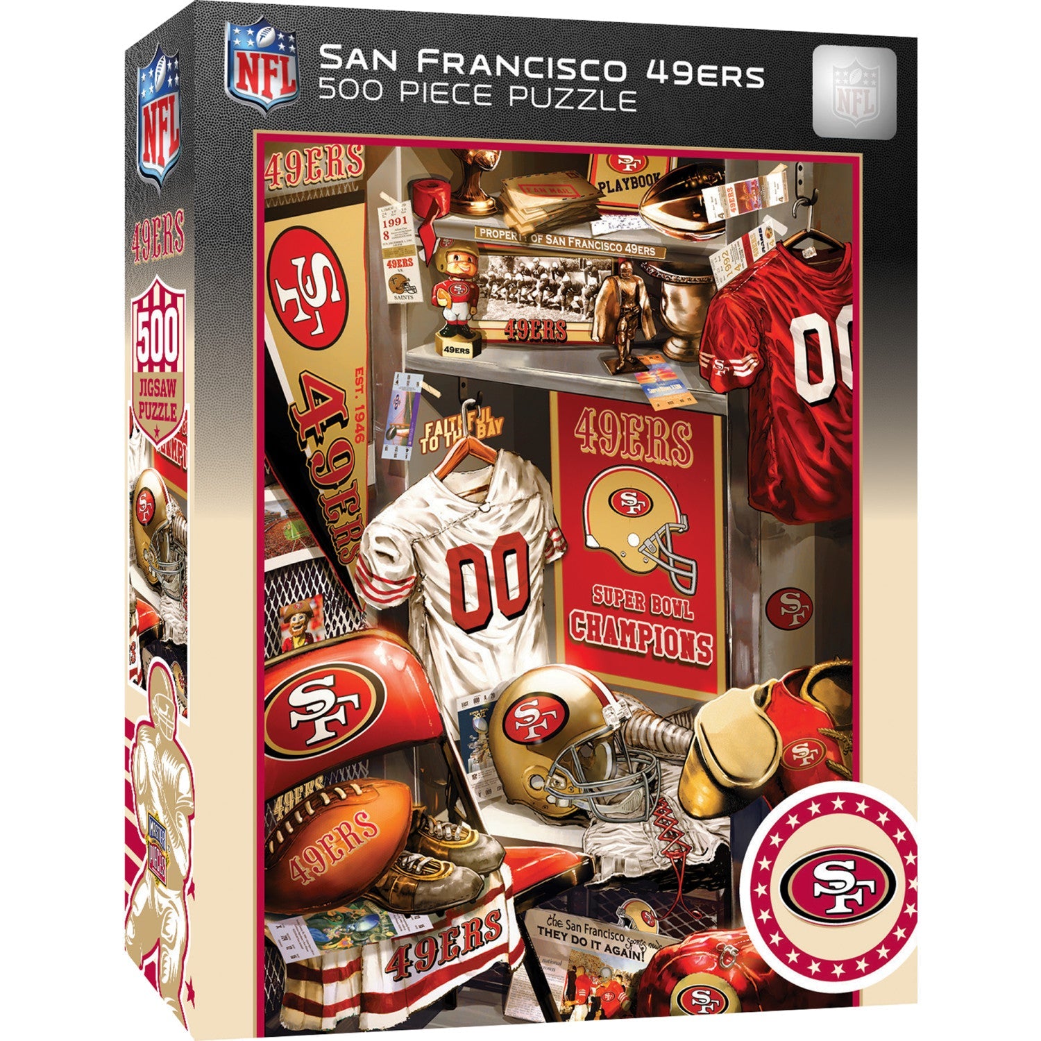 San Francisco 49ers Locker Room 500 Piece NFL Puzzle    