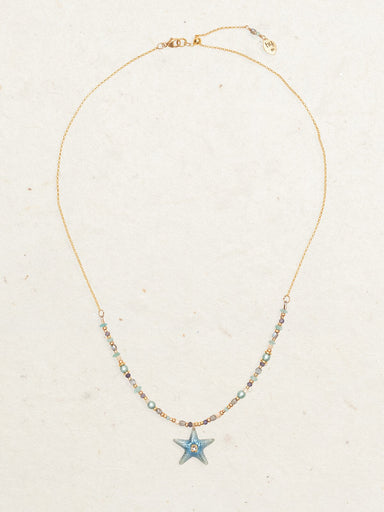 Holly Yashi Carmel Beaded Necklace - Seashore Blue    
