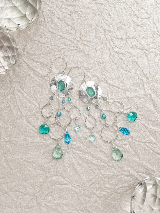 Holly Yashi Moonlight Sparkle Earrings - Teal    
