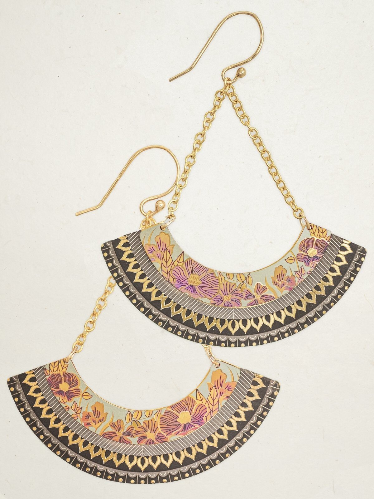 Holly Yashi Leah Rose Earrings - Amber Waves    