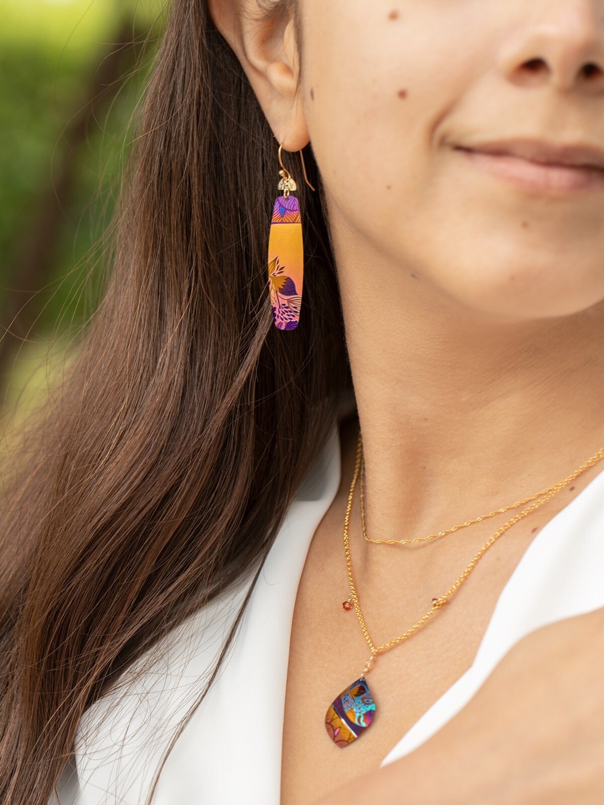 Holly Yashi Koa Earrings - Golden Lei    